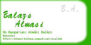 balazs almasi business card